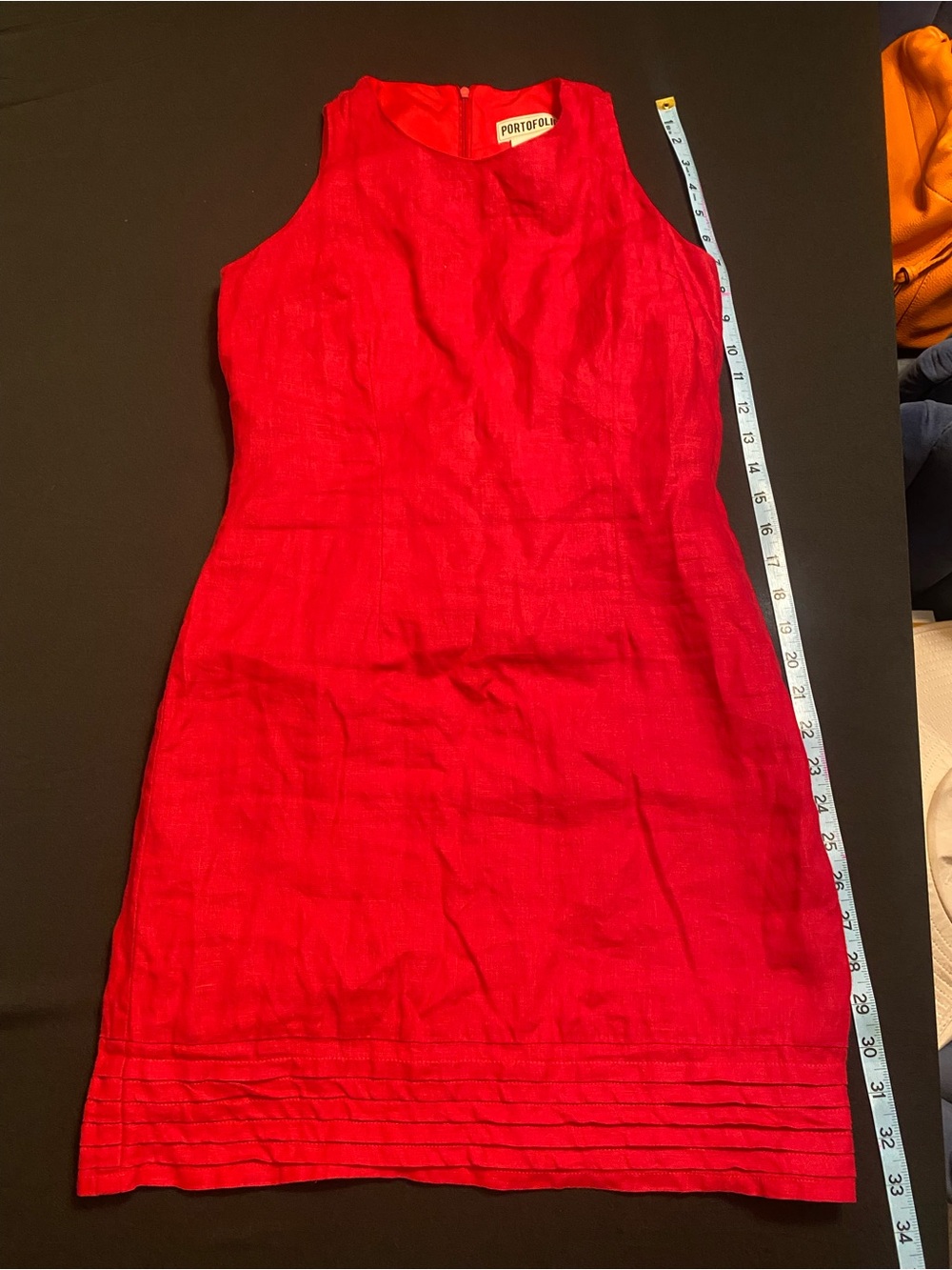 100% linen mini dress